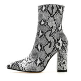 Wexleyjesus Snakeskin Ankle Boots