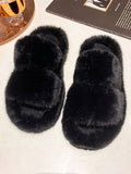 Wexleyjesus Minimalist Velvet Keep Warm Pure Color Slippers