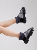 Wexleyjesus Fashion Knitting Split-Joint Non-Slip Keep Warm Waterproof Split-Joint Booties