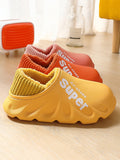 Wexleyjesus Casual Non-Slip Velvet Keep Warm Waterproof Flat Shoes