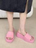 Wexleyjesus Square-Toe Platform Shoes Slippers