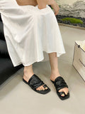 Wexleyjesus Contrast Color Pleated Slippers