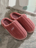 Wexleyjesus Indoor Warm Non-Slip Pure Color Slippers