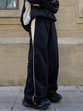 Wexleyjesus Contrast Color Retro Paneled Baggy Parachute Pants