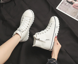 Wexleyjesus   2021 Autumn New Style Women Casual Shoes Platform Sneakers PU Leather Shoes Woman High Top White Shoes Tenis Feminino  A1-204