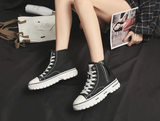 Wexleyjesus   2021 Autumn New Style Women Casual Shoes Platform Sneakers PU Leather Shoes Woman High Top White Shoes Tenis Feminino  A1-204