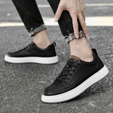Wexleyjesus Genuine Leather Shoes Men Sneakers  Autumn Early Winter Black White Shoes Cow Leather Men Casual Shoes Male Footwear A2097