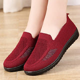 Women Loafers Shoes Knitted Flats Shoe Woman Comfort Female Breathable Mesh Slip On Footwear Casual Ladies Sneakers Spring 2022