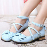 lolita Japanese princess jk sweet bow loli daily round head doll shoes Bowknot Princess Kawaii Girl Women Shoes Vintage girl