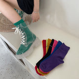 Women Boots Transparent Platform Shoes Jelly Fashion Autumn Casual Goth Ankle Harajuku +Socks