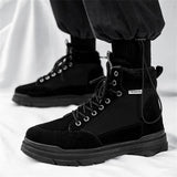 Winter Men Casual Shoes Plus Velvet Warm Men's Snow Boots Ankle Men Boot Outdoor Fashion Men Cotton Shoes 39-44 Black Men Boots