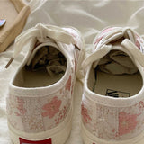 Women's Flat Shoes Embroidery Sneakers Sports Tennis Female Casual Pink Vulcanize Fashion 2022 Kawaii Footwear