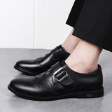 Wexleyjesus Men's Genuine Leather Shoes Business Casual Shoes Men Brogues quality business England Style Handmade oxford shoes