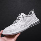 Wexleyjesus Genuine Leather Shoes Men Sneakers Cow Leather Mens Casual Shoes Cool Young Man Black White Shoes Male Footwear