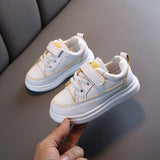 Spring Kids White Shoes Simple Design Baby Boys Running Shoes Soft Sole Sneakers Children Girl Casual shoe  SYJ041