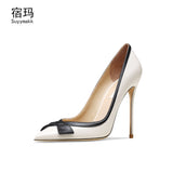 2023 New Bowknot Fashion High Heels Shoes Sexy Prom Mixed Colors Women Pumps Ladies Stiletto Suede  Designer Elegant Office Shoe