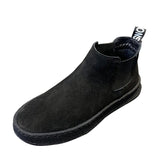 Wexleyjesus Spring Men Shoes Suede Leather High-top Men Casual Shoes Slip-on Mens Loafers Comfortable Flat Man Boots Zapatos Hombre