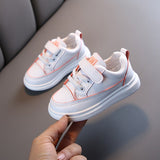 Spring Kids White Shoes Simple Design Baby Boys Running Shoes Soft Sole Sneakers Children Girl Casual shoe  SYJ041