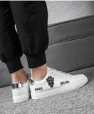 New Stylish Shiny Mens Casual Shoes Original Street Designer Skateboard Shoes Men Black White Mirror Sneakers Zapatillas Hombre