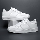 Fashion White Men's Casual Shoes 48 School Breathable Leather Soft Men's Sneaker 47 Big Size Outdoor Walking Solid Men Shoes 46