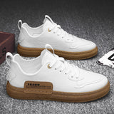Wexleyjesus  white leather shoe men Vulcanized Shoes Men Shoes Trend Skateboard shoes comfortabl shoes Leisure Male Sneakers