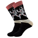 New Mens Sock  Diamond Ramen Astronaut Pattern Hip Hop Cool Socks For Men Winter Thick Long Skate Funny Socks Colorful