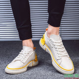 High Quality New Spring 2021 Mens Casual Shoes Comfortable Flat Male Sneakers Fashion Outdoor White Breathable Non Leather Shoes