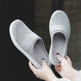 Wexleyjesus  Women's Garden Clogs Shoes Casual Mesh Slip-On Mules Sneaker Comfort Breathable Walking Shoes Anti-Skid Lightweight Slippers