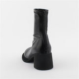 Wexleyjesus Sexy Black Women Ankle Boots Chunky High Heel Elastic Sock Boot Ladies Shoes Round Toe Slim Fit Short Booties Autumn Botas Mujer