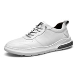 2023 New Genuine Leather Shoes Men Sneakers Men Fashion White Shoes Cow Leather Sneakers Brand Male Footwear A1995