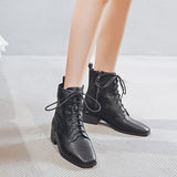 Soft Leather Shoes Women Boots 2021 Autumn Early Winter Shoes Non-slip Fashion Ladies Ankle Boots Black Brown A3775