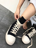 Wexleyjesus  Increased  High-top Canvas Sneakers  Shoes Female Men's Thick-soled Sports Hip-hop Gaobang Torre  Tide Shoes