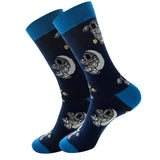 New Mens Sock  Diamond Ramen Astronaut Pattern Hip Hop Cool Socks For Men Winter Thick Long Skate Funny Socks Colorful