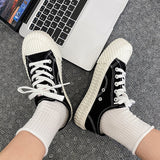 New Women's Canvas Shoes Candy Color Fashion Sneakers Spring Autumn Casual Shoes for Women Vulcanize Shoes Lace Up Classic Flats