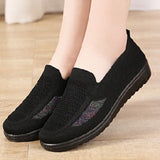 Women Loafers Shoes Knitted Flats Shoe Woman Comfort Female Breathable Mesh Slip On Footwear Casual Ladies Sneakers Spring 2022