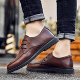 Sapato Masculino Men Casual Shoes New Men Leather Shoes Chaussure Homme Sneakers Male Footwear Rubber Driving Shoes