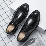 Pu Leather Men Casual Shoes Luxury Mens Oxford Shoes For Men Moccasins Breathable White Business Dress Shoes Man Brogue Shoes