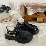 Kawaii Lolita shoes new cute Platform Japanese JK school uniform shoes fashion chain Loafers college girls punk Mary Jane shoes