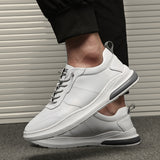 2023 New Genuine Leather Shoes Men Sneakers Men Fashion White Shoes Cow Leather Sneakers Brand Male Footwear A1995