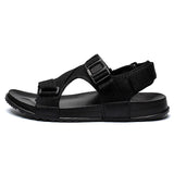 Wexleyjesus Men Sandals Summer Shoes New Gladiator Men's Sandals Fashion Man Flip Flops Gray Black Flat Shoes sandalias Male Big Size 36-46