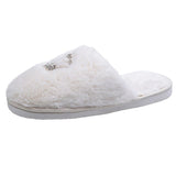 Winter Fashion Women Home Slippers Faux Fur Warm Shoes Woman Slip on Flats Female Fur 1.5cm Heel Plus Size Zapatillas De Casa