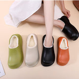 2022 Winter Women Home Slippers EVA Soft Indoor Slippers Casual Waterproof Platform Shoes Warm Plush Zapatillas Mujer Femme