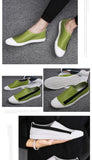Wexleyjesus  Men Casual Shoes High Quality Leather Slip-On Mens Loafers Breathable Outdoor White Sneakers Soft Light Summer Men Shoes Flats