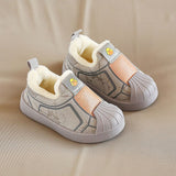 New Kids Baby Girl Boy Shoes Soft Non-slip Infant First Walkers Winter Warm Plush Baby Flat Sneakers Toddler Shoes SXB026