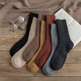 Wool Socks Women Winter Warm 7 Pairs Pack 2022 New High Quality Harajuku Solid  Gifts Socks Stripe Casual Calcetines korea Sox H