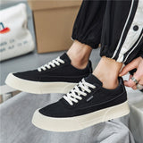 Wexleyjesus Hot Black Classic Casual Men Canvas Shoes Streetwear Platform Harajuku Shoes Men Fashion Breathable Low Sneakers zapatillas lona