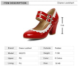 Plus Size 42 Women Patent Leather Dress Shoes Double Buckle Mary Janes Shoes Female Wedding Shoes Bridal Medium Heels Pumps 33