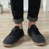 New National Wind Mens Shoes Handmade Linen Shoes Wild Casual Shoes Summer Breathable Fisherman Hemp Men's Flats uik90