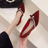 Spring NEW Mary Janes Shoes,Women Pumps,Pearls High Heels,Pointed toe,Square Heel,Female Fashion Design Footware,Apricot