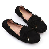 Versatile Lazy Footwear Velvet Office Lady Loafers Shoes Low Heel Casual Shoe Flat Soft Bottom Plus Size 43